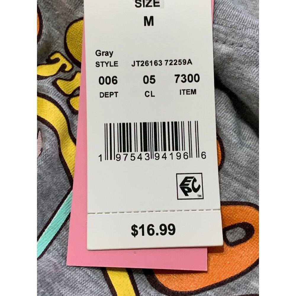 Medium - Womens Focus on the Good Oversized Short Sleeve T-Shirt - Gray - Picture 5 of 6